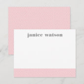 Herringbone gepersonaliseerde flat note cards - ro notitiekaartje (Voorkant / Achterkant)