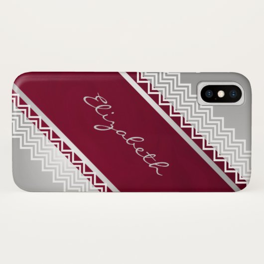 Herringbone kant gepersonaliseerd Case-Mate iPhone case (Achterkant (horizontaal))
