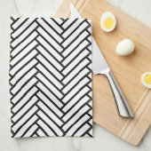 Herringbone Kitchen Towel | {zwart-wit} Theedoek (Quarter Fold)