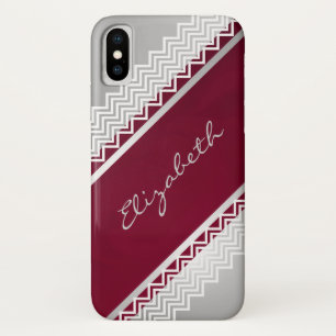 Herringbone Lace Personalized iPhone X Hoesje