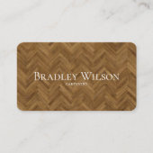 Herringbone Modern Wooden Carpenter Visitekaartjes (Voorkant)