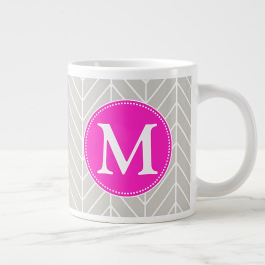 Herringbone Monogram Jumbo Mok (Rechts)