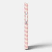 Herringbone Pattern Blush Pink iPad Case (Achterkant / Links)