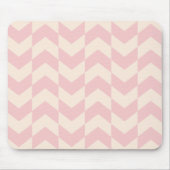 Herringbone Pattern Blush Pink Mousepad Muismat (Voorkant)
