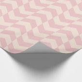 Herringbone Pattern Blush Pink Wrapping Paper Cadeaupapier (Hoek)