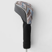 Herringbone Pattern in Blue Brown Grey Golfheadcover (Schuin)