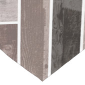 Herringbone Pattern in Blue Brown Grey Korte Tafelloper (Hoek)