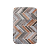 Herringbone Pattern in Earthen Rock Colors Badmat (Voorkant Verticaal)