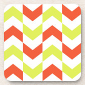 Herringbone Pattern Red en Green Onderzetters (Voorkant)