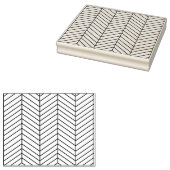 Herringbone Pattern Rubberstempel (Gestempeld)
