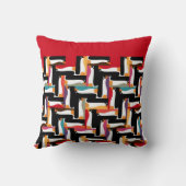 herringbone pinguïn red kussen (Achterkant)