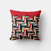 herringbone pinguïn red kussen (Voorkant)