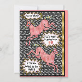 Herringbone pony's (gepersonaliseerd verjaardagsfe kaart (Voorkant)