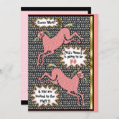 Herringbone pony's (gepersonaliseerd verjaardagsfe kaart (Voorkant / Achterkant)