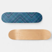 Herringbone Tartan Blauw Groen Roze Persoonlijk Skateboard (Horizontaal)