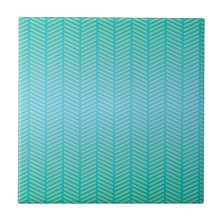 Herringbone Turquoise Blue Tegeltje