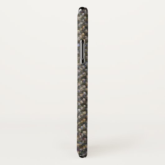 Herringbone Tweed en lederen monogram Case-Mate iPhone Case (Achterkant / rechts)