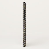 Herringbone Tweed en lederen monogram Case-Mate iPhone Case (Achterkant/links)