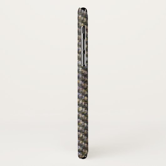 Herringbone Tweed en lederen monogram Case-Mate iPhone Case (Achterkant/links)
