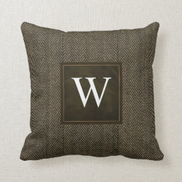 Herringbone Tweed Personalized Kussen