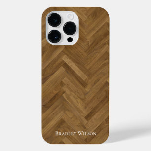 Herringbone Wood iPhone Case iPhone 14 Pro Max Hoesje