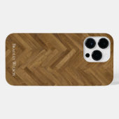 Herringbone Wood iPhone Case iPhone Hoesje (Achterkant horizontaal)