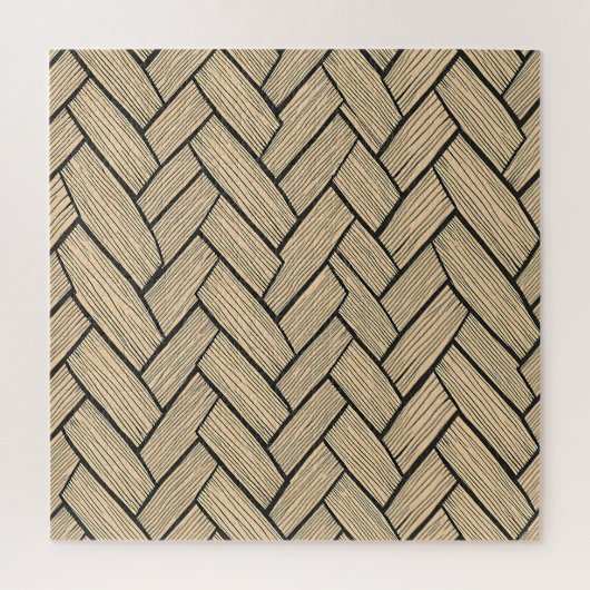 Herringbone Wood Parquet Pattern Legpuzzel (Verticaal)
