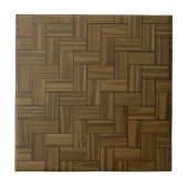 Herringbone Wood Pattern Tegeltje (Voorkant)