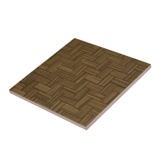 Herringbone Wood Pattern Tegeltje (Zijkant)