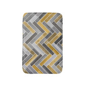 Herringbotpatroon in grijs en geel badmat (Voorkant Verticaal)