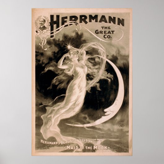HERRMANN DE Great Illusionist VAUDEVILLE Poster (Voorkant)