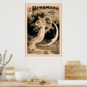 Herrmann the Great Co. ~ 1898 ~ Magicien Poster (Keuken)