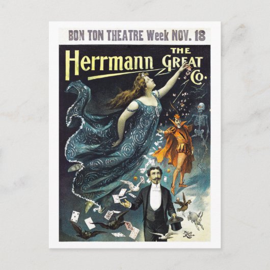 Herrmann The Great Restored Vintage Poster Briefkaart (Voorkant)