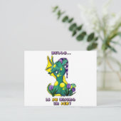 Herro is ju in der? schattige baby draak briefkaart (Staand voorkant)