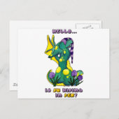 Herro is ju in der? schattige baby draak briefkaart (Voorkant / Achterkant)