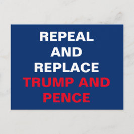 Herroepen en vervangen van Trump en Pence Resist Briefkaart