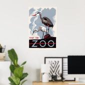 Herron Amerikaanse Roerdomp Dierentuin Vogel Recla Poster (Thuiskantoor)