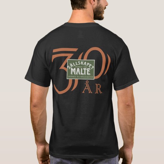 Herrtröja Sällskapet Malte 30 år T-shirt (Achterkant)