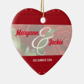 Hers and Hers 1st Anniversary Red Ornament (Rechts)