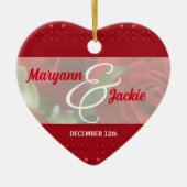 Hers and Hers 1st Anniversary Red Ornament (Voorkant)