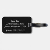 Hers Black en White Bagagelabel (Achterkant horizontaal)