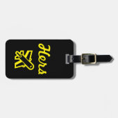 Hers Black en Yellow Bagagelabel (Voorkant horizontaal)