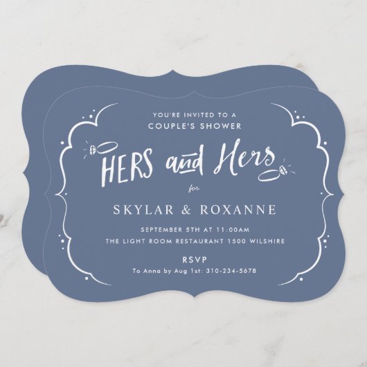 Hers en Hers Gay Couples Shower Kaart (Voorkant / Achterkant)