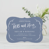 Hers en Hers Gay Couples Shower Kaart (Staand voorkant)