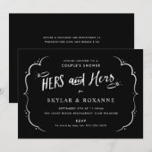 Hers en Hers Gay Couples Shower Uitnodiging (Voorkant / Achterkant)