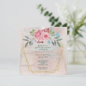 Hers en Hers Roze en Gold Geometric (Staand voorkant)