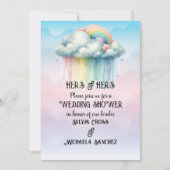 HERS & HERS Lesbian Wedding Shower Kaart (Voorkant)