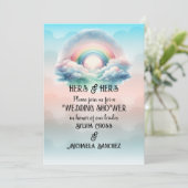 HERS & HERS Lesbian Wedding Shower Kaart (Staand voorkant)