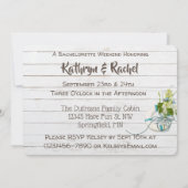 Hers & Hers "Water" Bachelorette Party Invitation Kaart (Achterkant)