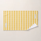 Hers His Mine Gestreepte Perzik Persoonlijke Bad H Handdoek (Handdoek)